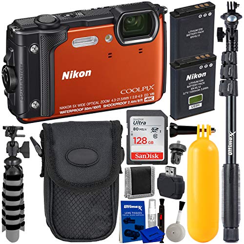 Nikon COOLPIX W300 Waterproof Digital Camera (Orange) with MustHave