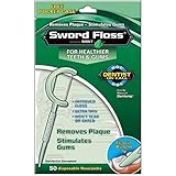 Sword Floss Disposable Floss/Pick, Mint, 50-Count, (Pack of 12)