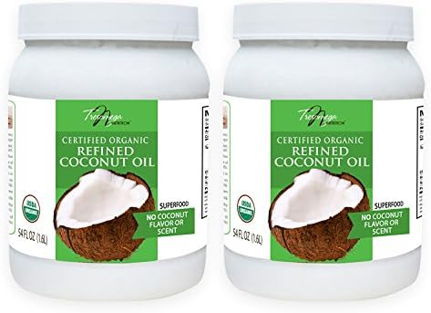 Tresomega Nutrition Organic Refined Coconut Oil, 54 Ounce (Pack of 2)