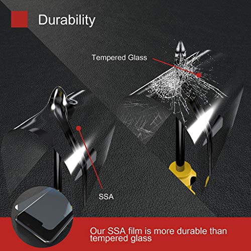 Shock Absorbency Screen Protector for iPhone XR / IK08 Drop Ball Test Passed/Impact Resistance/Unbreakable PET Glass Alternative [1 Pack] [6.1 Inch] - Thumbnail 4