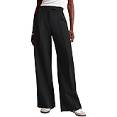NIMIN Women Wide Leg Pants High Waisted Dressy Work Office Trousers Business Casual Palazzo Pants 2026 Fashion Outfits with Pockets Black XX-Large