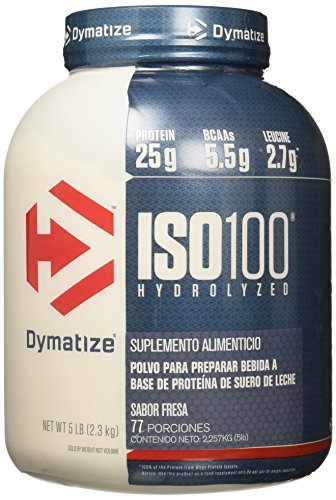 Dymatize ISO 100 Whey Protein Powder Isolate, Strawberry, 5 lbs