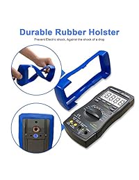 HOLDPEAK HP-770HC Multímetro digital 6000 cuentas Rango automático Multímetro Tensión Corriente (DC AC) Probador de resistencia Sobrecarga Protección Voltage Checker Retroiluminado con conductores de prueba (azul)