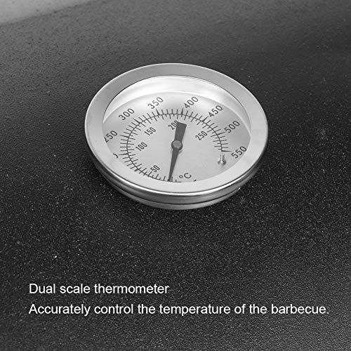 Holzkohle Grillwagen, Holzkohlegrillwagen, Holzkohlegrill, Grillkamin, Barbecue Grill mit Deckel, Dual-Scale-Thermometer… – Bild 5