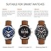 Compatible Samsung Galaxy 46mm/Gear S3 Frontier/Classic Watch Bands, Fullmosa Quick Release Leather Watch Band for Gear S3 Bands/Moto 360 2nd Gen 46mm 22mm Watch Band, Brown + Silver Buckle