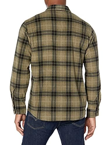 Wrangler Authentics Men's Long Sleeve Heavyweight Fleece Shirt Grape Leaf  Plaid 3X-Large in Oman | Whizz 121177981011