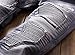 YTD Mens Distressed Ripped Biker Slim Jeans Stretched Moto Denim Pants (W38(Tag 40), Dark Gray)