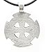 Trilogy Jewelry Pewter Solar Cross Celtic Irish Druid Pendant on Leather Necklace
