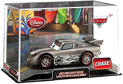 Disney / Pixar CARS Movie Exclusive 1:43 Die Cast Car In Plastic Case SILVER HOT ROD Lightning McQueen--CHASE Edition by CARS 2