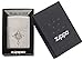 Zippo Cross with Crystal Pocket Lighter, High Polish Chrome
