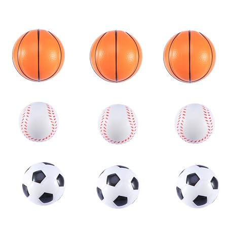 NUOBESTY - 9 Pelotas de Poliuretano para niños de 6,3 cm para ...