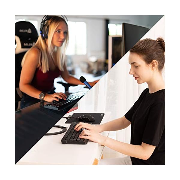 KLIM-Chroma-Wireless-Keyboard-UK-Layout-Slim-Durable-Ergonomic-Quiet-Waterproof-Silent-Keys-Backlit-Wireless-Gaming-Keyboard-For-Laptop-PC-Gamer-PS4-Mac-NEW-2021-VERSION-Black KLIM Chroma Wireless Keyboard UK Layout + New version 2023 + Slim, Durable, Ergonomic, Quiet, Waterproof, Silent Keys…