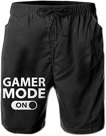 CREAT Men's Quick Dry Gamer Mode On Swim Trunks With Pockets