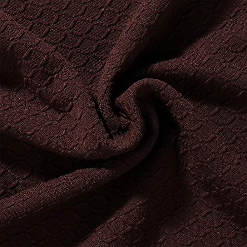 image for smiry Stretch Spandex Jacquard Dining Room Chair Seat Covers, Removabl