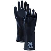 SHOWA Best 878-10 Unlined Butyl Rubber Chemical Resistant Glove, Black, X-Large