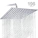 12 inch Square Rain Shower Head EVEN LOW WATER PRESSURE Rainfall Shower Head - Modern Waterfall Fixed Showerhead Easy Clean and Install Made of Durable Ultra Thin Solid 304 Stainless Steel - No Arm