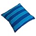SUNMERIT Hanging Rope Hammock Chair Swing Seat for Indoor or Outdoor Spaces,275 lbs Capacity,2 Seat Cushions Included (Blue & Green Stripes)