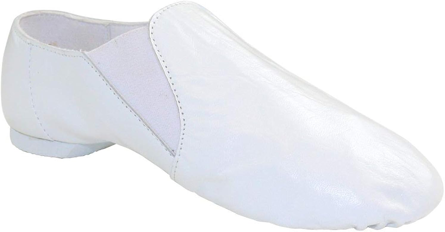 white slip on jazz shoes