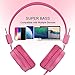Baseman On Ear Headphones with Mic, Wired Lightweight Portable Folding Headsets Stereo Heavy Bass Earphones with 1.5M Tangle Free Cord and Microphone for Cellphones Laptop Tablet Mp4 Mp3 PC Rosethumb 1