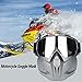 Ubelly Motorcycle Goggles With Detachable Mask,Motocross goggles Mask Airsoft Safety Goggles Mask UV400 Protection,Cool Helmet Glasses