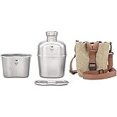 Keith Titanium Authentic Ti3060 Plastic-Free Canteen Mess Kit - Ultralight Carry Pouch ●●●●●●● Celebrating Over a Decade: Special Milestone Price for The Canteen Legacy!