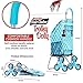 dbest products Stair Climber Bigger Trolley Dolly, Moroccan Tile Grocery Shopping Foldable Cart Condo Apartment