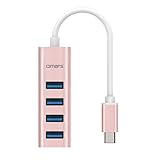 Omars USB-C to 4-Port USB 3.0 Hub Compatible with