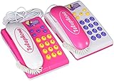 Fashion Angel Twin Telephones Wired Intercom Children's Kid's Toy Telephone Set w/ 2 Telephones, Ringing Sound, Talk to Each Other