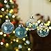 Sea Team Shatterproof Clear Plastic Christmas Ball Ornaments Decorative Xmas Balls Baubles Set with Stuffed Delicate Decorations (70mm/2.76 inch 24-Pack, Babyblue)