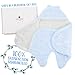 Receiving Blanket Wrap Swaddle-For Newborn Baby Nursery -Perfect Baby Shower Gift For Baby Boys-Super Soft -100% Plush Coral Fleece Double Layered Fabric - Blue Stars- With Gift Box (Blue) …