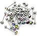 CrazyPiercing 30 PCS (a lot) 316 surgical Steel Metal Tongue rings barbells body piercing