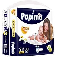 Papimo Baby Diaper Pants with Aloe Vera, Small, 78 Count