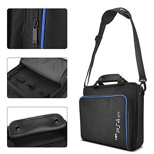 image for fosa PS4 Pro Carrying Case Bag, Waterproof Shockproof Game System Prot
