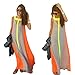 Lisli Women's Summer Boho Long Maxi Dress Evening Cocktail Party Beach Chiffon Dresses (XL)