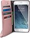 Smartish iPhone 8 Plus/ 7 Plus Wallet Case - Keeper of The Things - Folio Wallet Synthetic Leather Portfolio Flip Credit Card Cover with Kickstand (Silk) - Rose All Day
