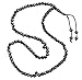 Black Plastic Tasbih with Silver Allah Muhammad Beads - 7mm Muslim Prayer Beads Rosary