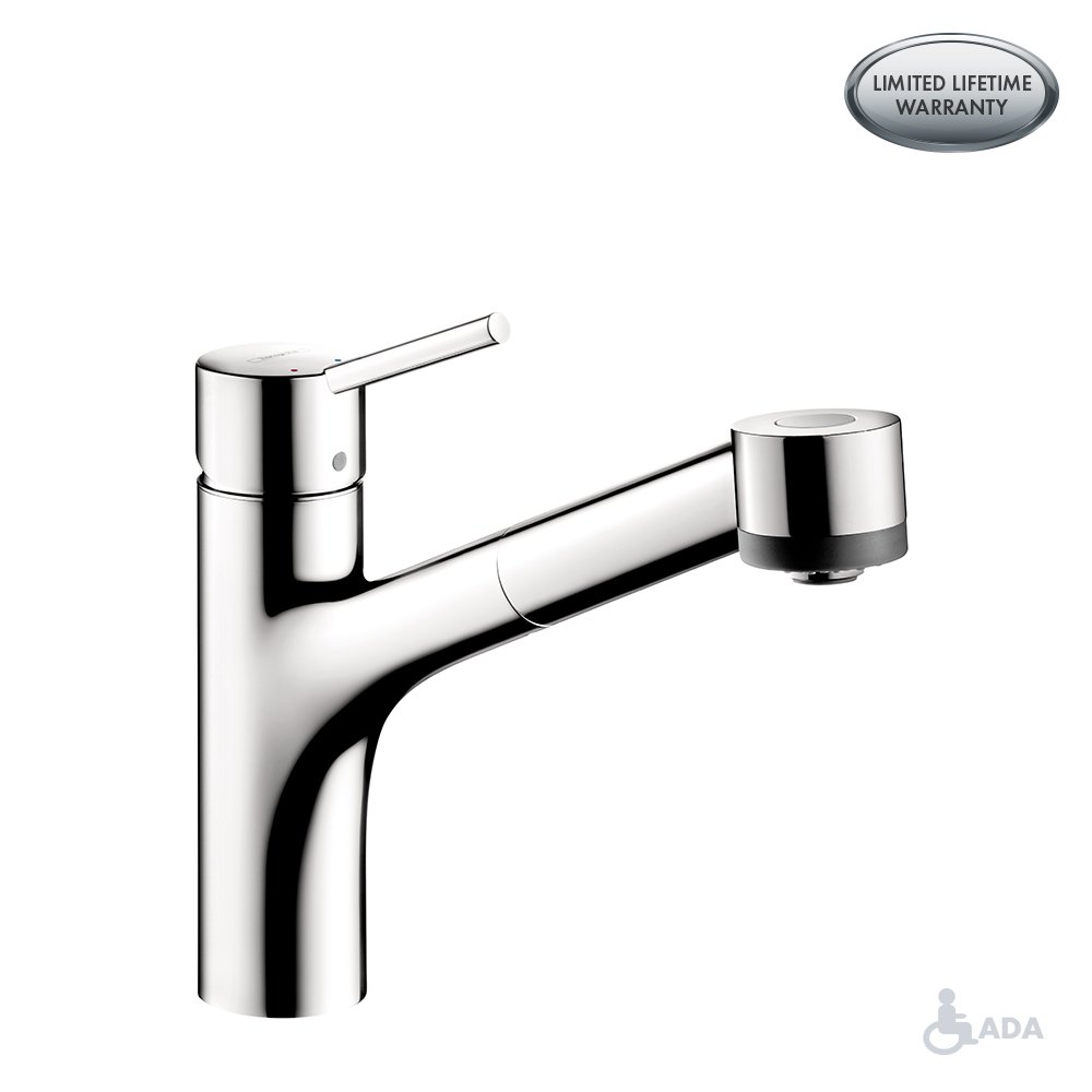Hansgrohe Talis S Easy Install 1 Handle 9 Inch Tall Kitchen Faucet With Pull Down Sprayer With Quickclean In Chrome