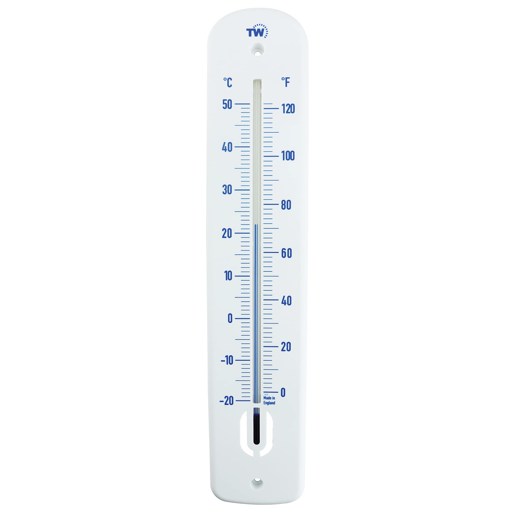 Thermometer World Large 380mm Garden Thermometer - Blue Classic Indoor/Outdoor Temperature Gauge