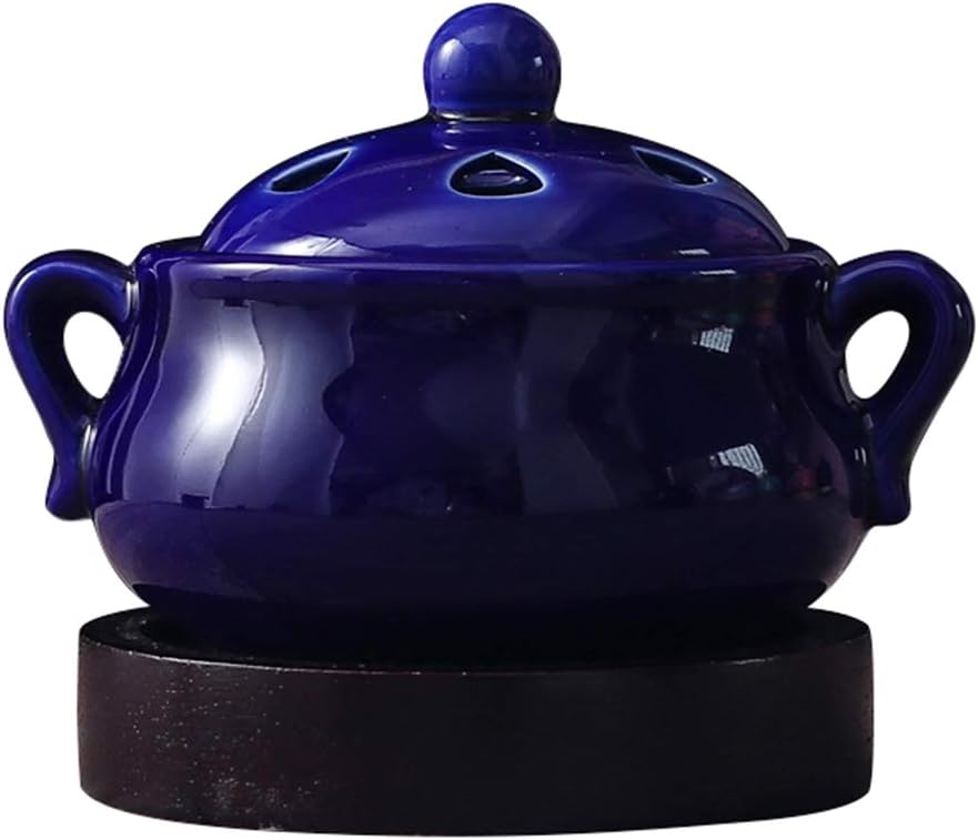 RXBFD Ceramic Electric Incense Burner,Timing Temperature Control Agarwood Aromatherapy Furnace,Essential Oil Electronic Aromatherapy Diffuser