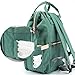 Land Baby Diaper Bag Large Capacity Mommy Backpack Baby Nappy Tote Bags Multi-function Travelling Backpack for Mom Travellers Nurses Students (Green)