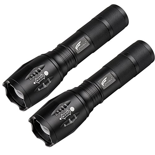 Flashlights, HAUSBELL Mini T6 Flashlight LED Flashlight Tactical Flashlight Flashlight Torch Adjustable Focus Zoom Flashlight (2 packs)