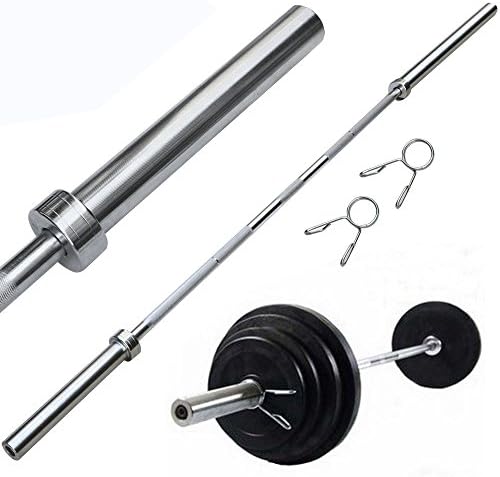 86" Chrome Olympic Barbell lifting Bar Weight Workout Gym Bench Workout 330 LB