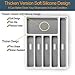 SUJUDE Non Slip Silverware Organizer for Drawer and Kitchen Plastic Classic Narrow and Practical Cutlery Tray and Organizer