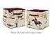 Tan and Red Cowboy Foldable Fabric Storage Cube Bins Boxes Organizer Toys Kids Baby Childrens for Wild West Collection by Sweet Jojo Designs - Set of 2