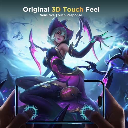 NatuBeau 3 Pack Screen Protector Compatible with iPhone 14 Pro with 3 Pack Camera Lens Protector, iPhone 14 Pro Screen Protector Tempered Glass, 6.1 inch