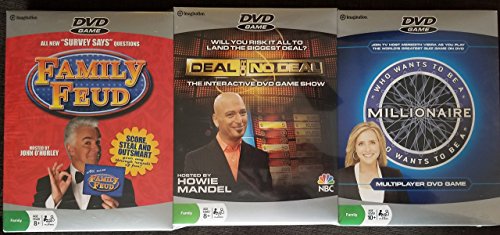 DVD Game 3 Pack - Family Feud - Deal or No Deal - Who Wants to Be a Millionaire