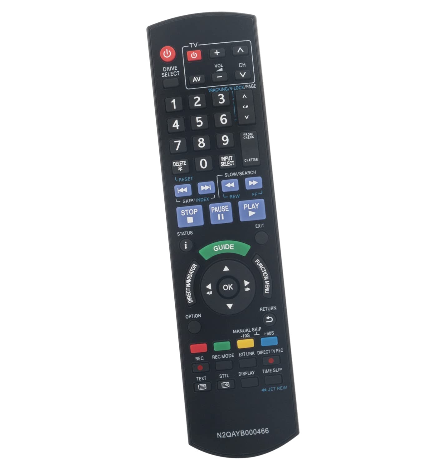 N2QAYB000466 VINABTY Replaced Remote Fit for Panasonic DVD Recorder DMR-EZ49VEB DMR-EZ49V N2QAYB000469 DMR-EX99 DMR-EX99VEB EUR7659YN0 DMR-EZ45VEBS DMR-EZ45 N2QAYB000130 DMR-EZ48VEB DMR-EZ48