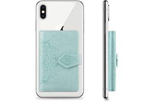 Ropigo Cell Phone Mandala Wallet,Credit Card Holder for Back of Phone Pocket 3M Adhesive Sticker Card Pouch Sleeve for iPhone/Samsung Galaxy/Moto/Google/Android and Most Smartphones (M-Green)