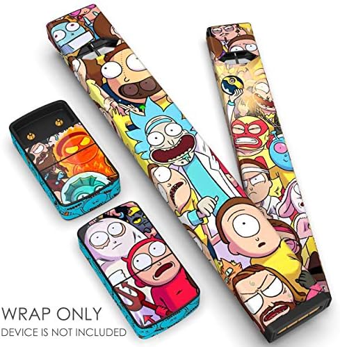 JUUL Skin - JUUL Wrap - JUUL Decal - JUUL Cover - JUUL Starter Kit Stickers - Pax JUUL Skin for Device Charger Pods - Original JUUL Vape Pen Accessories Skin (R & M PockeMorty)