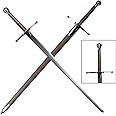 COSWOR 45" William Wallace's Broad Sword Medieval Scottish Claymore Highland Sword with Scabbard for Cosplay,Collection